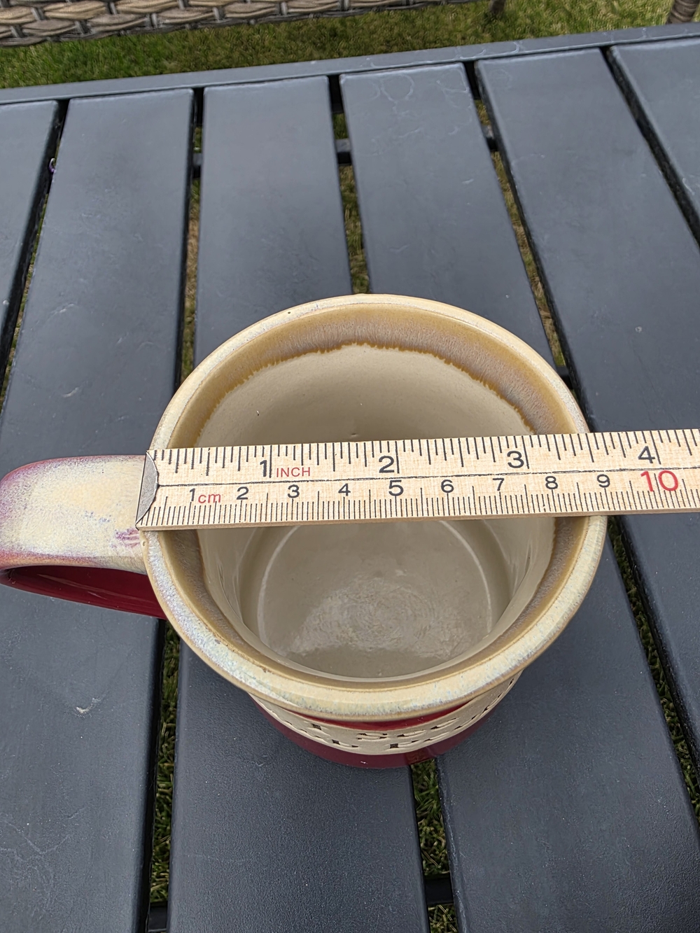 LTD Commodities I See Dumb People Mug Drip Glaze Stoneware Novelty Burgundy 16oz - Picture 7 of 7